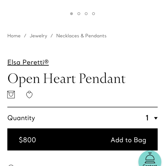 Diamond 22mm open heart pendant necklace - Picture 9 of 9